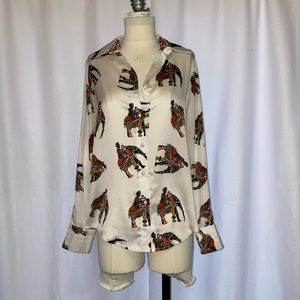 Huangjin Wu designer patterned blouse